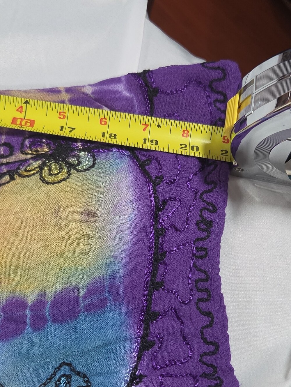 Revue Women's Purple Tie Dye Rayon Sleeveles Boho Festival Hippie - Picture 7 of 7